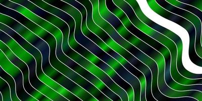 Dark Green vector pattern with curves. Abstract illustration with gradient bows. Best design for your posters, banners.