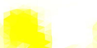 Light yellow vector triangle mosaic template.