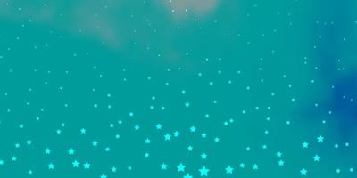 Dark Blue, Green vector texture with beautiful stars. Colorful illustration with abstract gradient stars. Design for your business promotion.