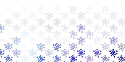 Light Purple vector pattern with coronavirus elements.