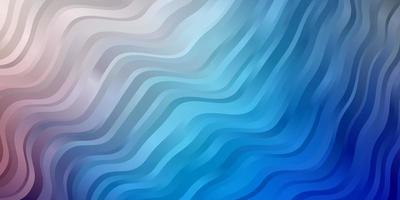 Light Blue, Yellow vector pattern with curved lines. Colorful illustration in circular style with lines. Pattern for websites, landing pages.