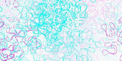 Light pink, blue vector backdrop with bent lines.