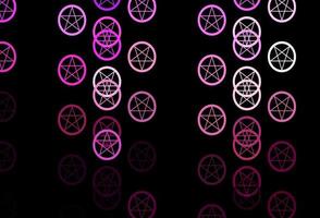 Dark Purple, Pink vector pattern with magic elements.