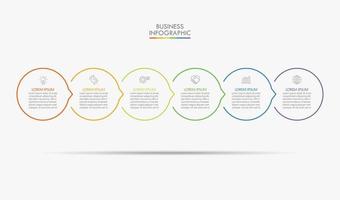 Business data visualization timeline infographic icons designed for abstract background template vector