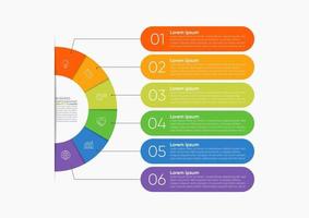 Business circle timeline infographic icons designed for abstract background template vector