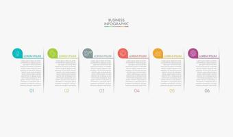 Business data visualization timeline infographic icons designed for abstract background template vector