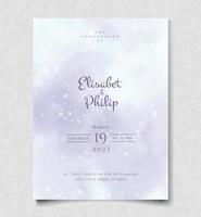 Elegant Watercolor Wedding Invitation vector