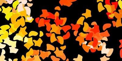 Dark pink, yellow vector texture with memphis shapes.
