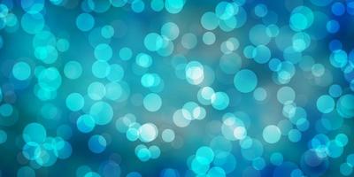 Light BLUE vector pattern with spheres. Abstract decorative design in gradient style with bubbles. Pattern for wallpapers, curtains.