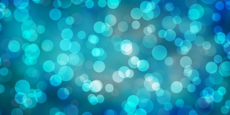 Light BLUE vector pattern with spheres. Abstract decorative design in gradient style with bubbles. Pattern for wallpapers, curtains.