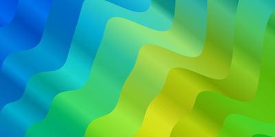Light Blue, Green vector background with bows. Bright sample with colorful bent lines, shapes. Pattern for ads, commercials.