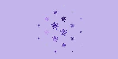 Light Purple vector pattern with coronavirus elements.