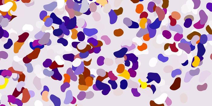 Light pink, yellow vector background with random forms.