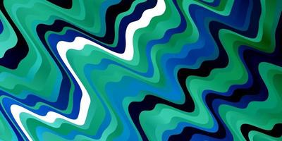 Light Blue, Green vector backdrop with circular arc. Colorful illustration in circular style with lines. Pattern for ads, commercials.