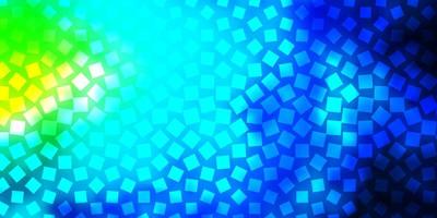 Light Blue, Green vector backdrop with rectangles. Abstract gradient illustration with colorful rectangles. Best design for your ad, poster, banner.