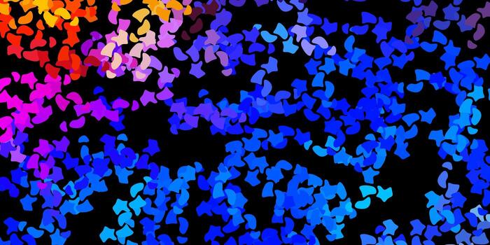 Dark multicolor vector pattern with abstract shapes.