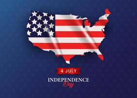 Usa 4th july happy independence day background vector