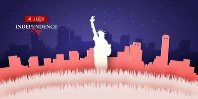 Usa 4th july happy independence day background vector