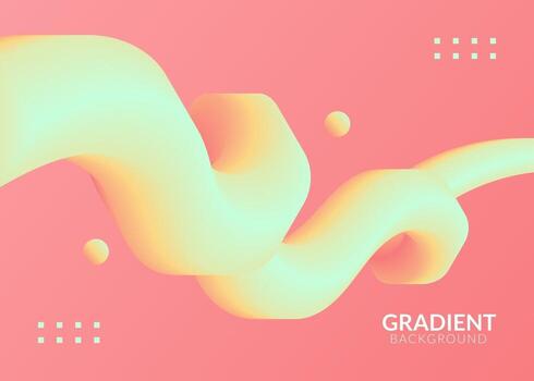 Abstract Gradient background with fluid shape vector