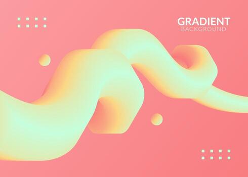 Abstract Gradient background with fluid shape vector