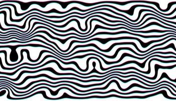 Distorted lines optical illusion background vector