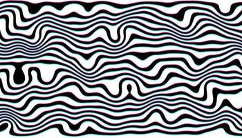 Distorted lines optical illusion background vector