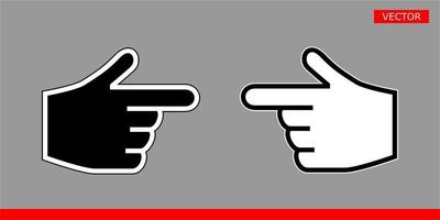 Black arrow cursor and hand cursor icons vector illustration