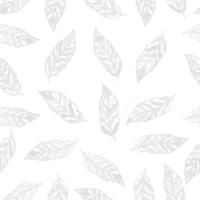 Vector gray seamless abstract background with feathers. Can be used for wallpaper, pattern fills, web page, surface textures, textile print, wrapping paper.