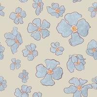 vector de patrones sin fisuras con la colorida ilustración de hermosas flores. para papel pintado, estampado textil, rellenos de patrones, página web, texturas superficiales, papel de regalo, diseño de presentación, diseño gráfico