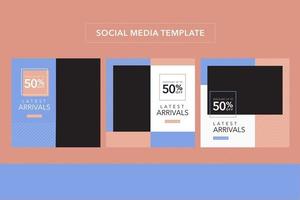 fashion banner for social media set vector