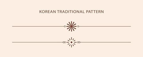 Korean traditional line pattern vector