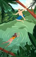 Play in Water during Summer vector