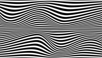 Black and white optical illusion background vector