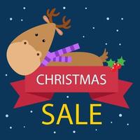 Christmas Sale Label Discount Vector Template Design Illustration