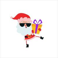 Santa Claus Character Merry Christmas Vector Template Design Illustration