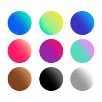 Trendy Beautiful Gradient Color Palettes vector