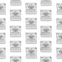 Seamless pattern with vintage typewriters vector