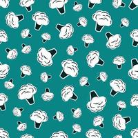 Seamless pattern Broccoli hand drawn vector illustration