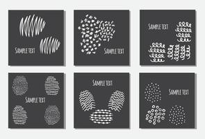 Set of 6 creative covers or universal cards vector