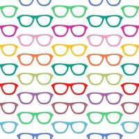 Seamless pattern with hand drawn glasses vector