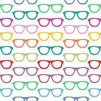 Seamless pattern with hand drawn glasses vector