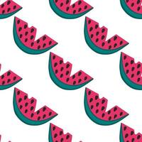 Seamless pattern with juicy fresh watermelons vector