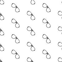 Seamless pattern with hand drawn glasses vector
