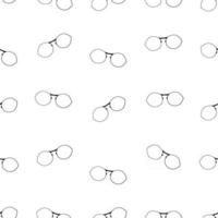 Seamless pattern with hand drawn glasses vector