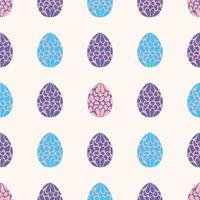 Seamless pattern with hand drawn easter eggs vector