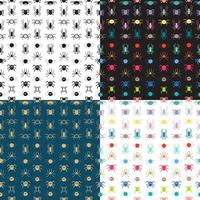 Seamless pattern with spiders. vector