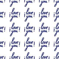 Hand drawn poster with Lettering I love you vector