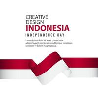 Indonesia Independent Day Poster Creative Design Illustration Vector Template