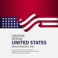 United States Independent Day Poster Creative Design Illustration Vector Template