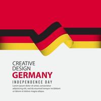 cartel del día independiente de alemania plantilla de vector de ilustración de diseño creativo